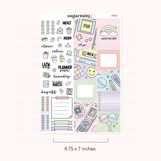 90's Baby Hobonichi Cousin Planner Sticker Kit
