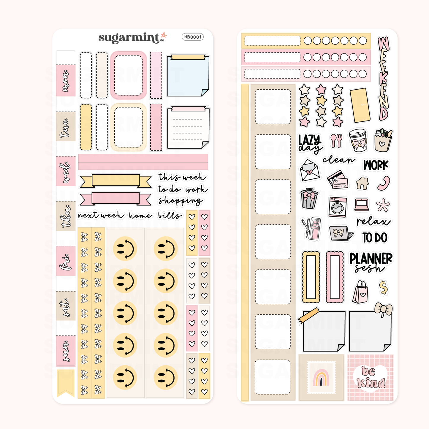 Be Kind Hobonichi Weeks Planner Sticker Kit