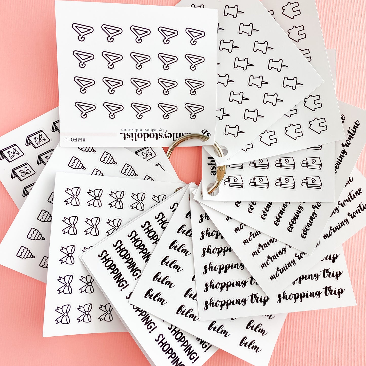 Nail Polish Icon Mini Functional Stickers