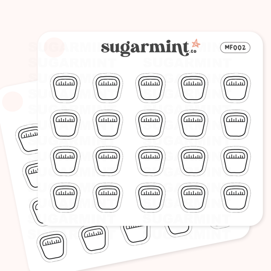 Weigh In Scale Mini Functional Stickers