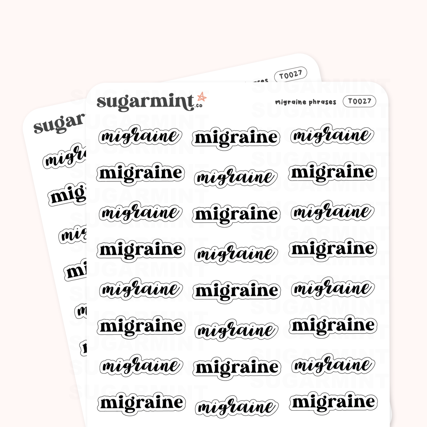 Migraine Script Stickers