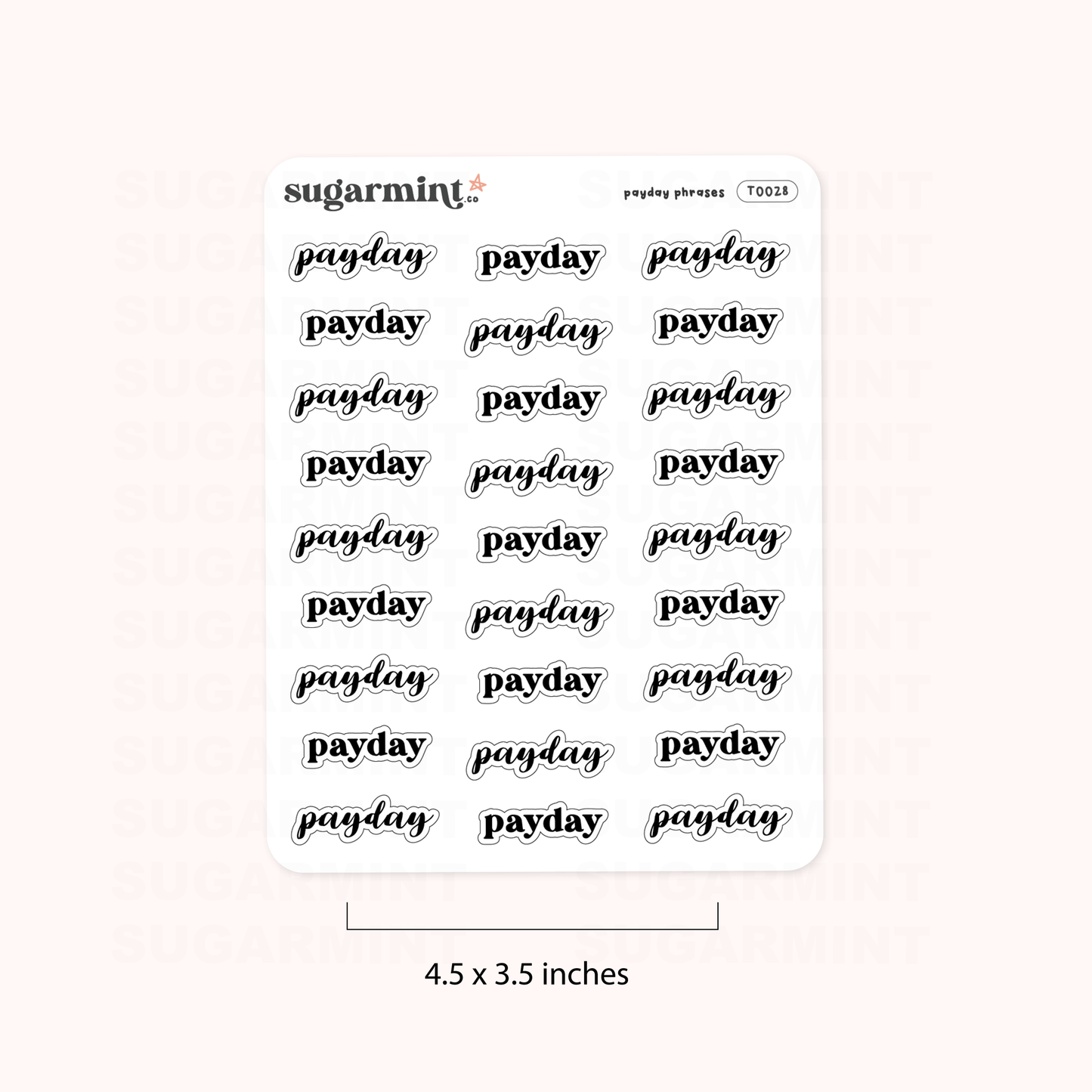 Pay Day Script Stickers