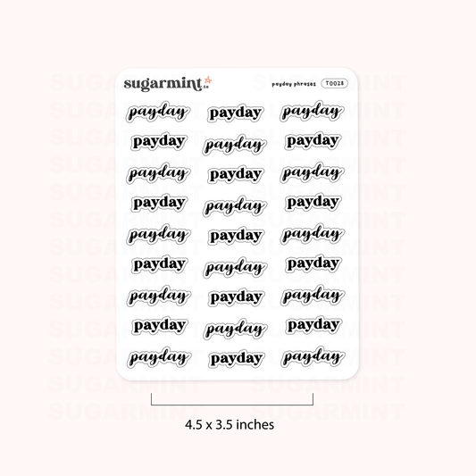 Pay Day Script Stickers