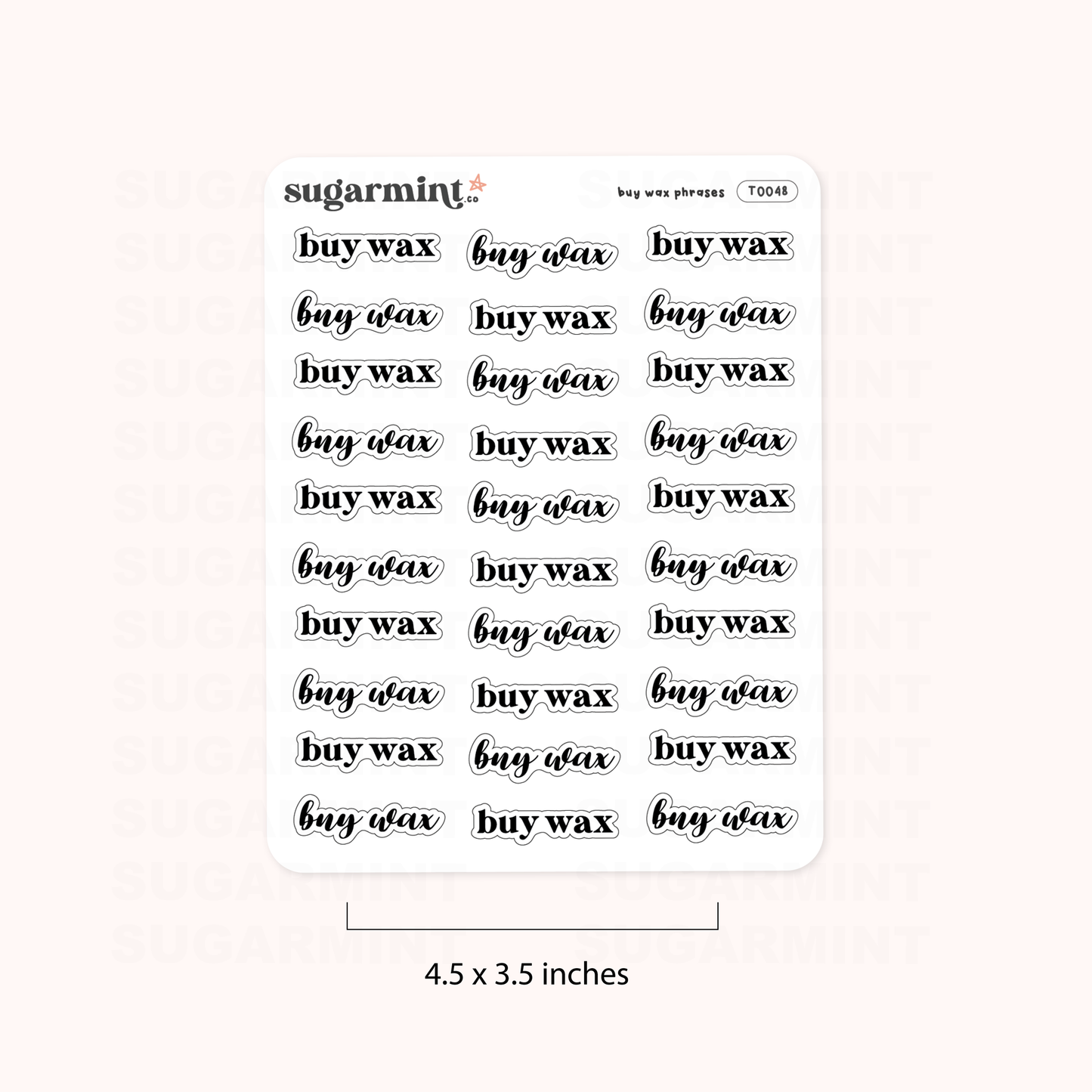 Buy Wax Script Stickers