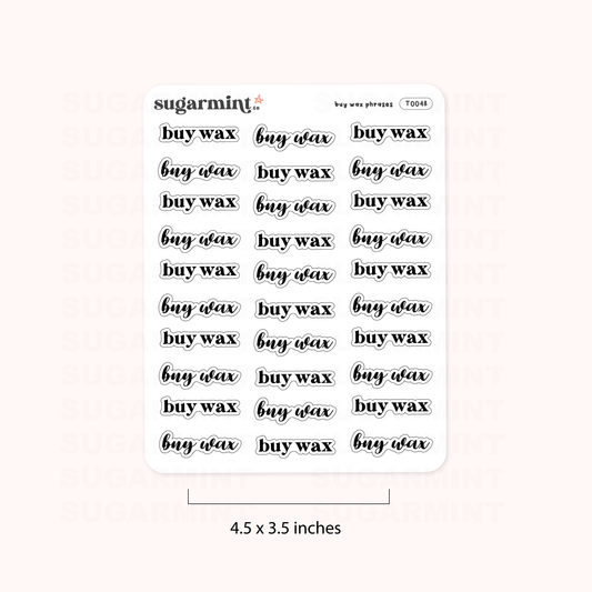 Buy Wax Script Stickers
