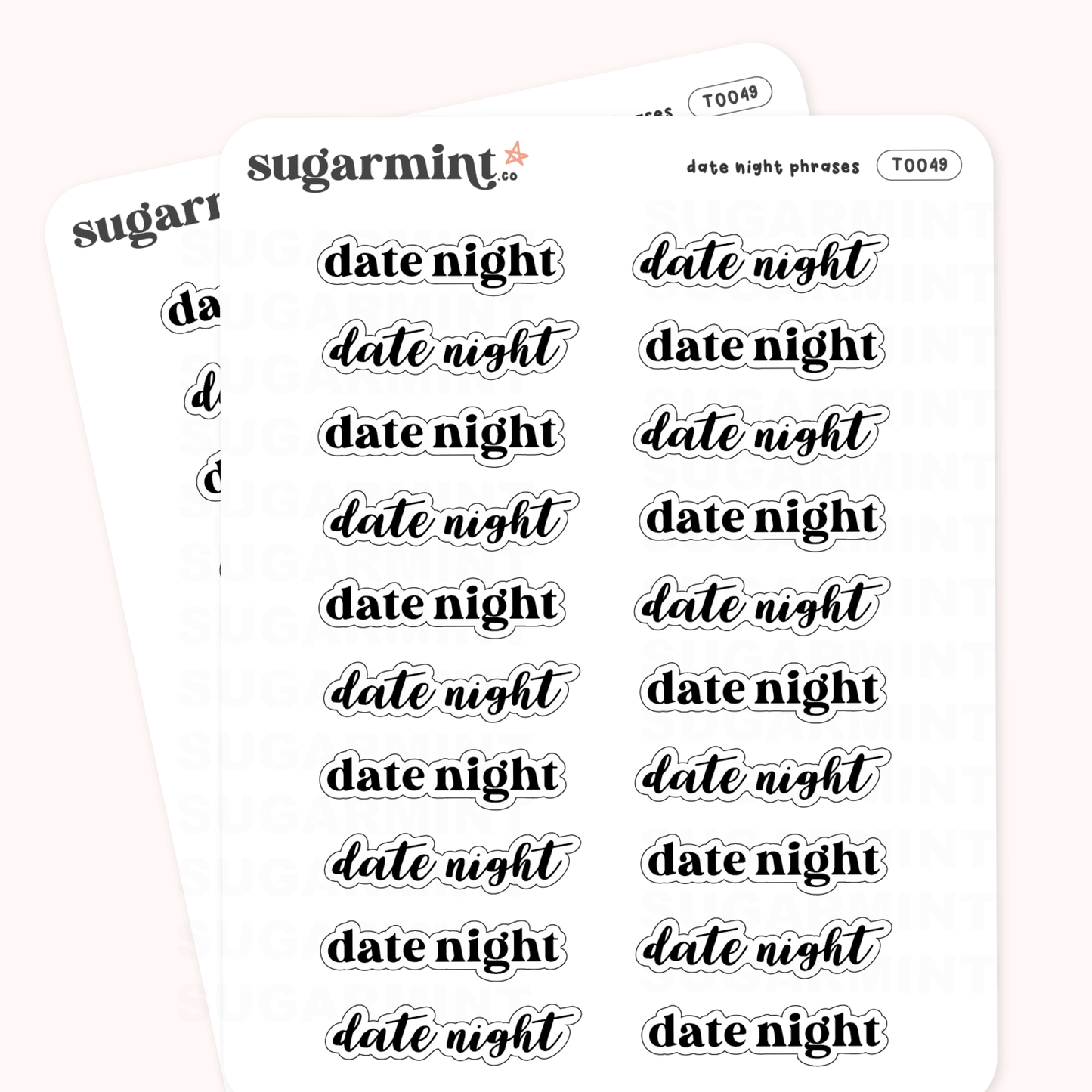 Date Night Script Stickers