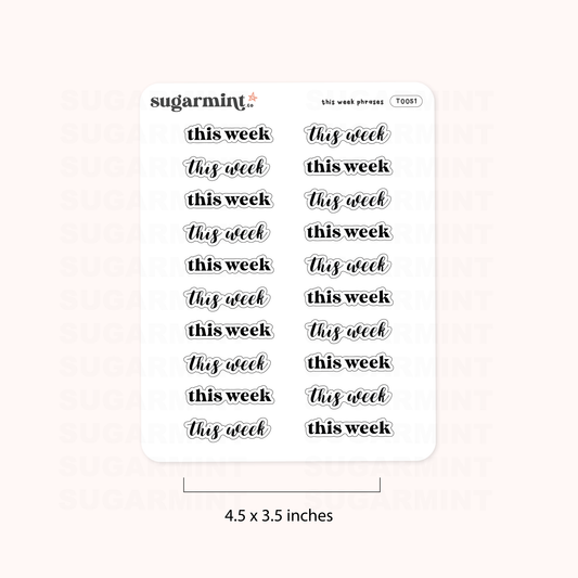 This Week Script Stickers
