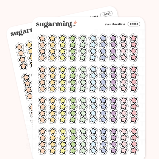 Rainbow Star Checklists