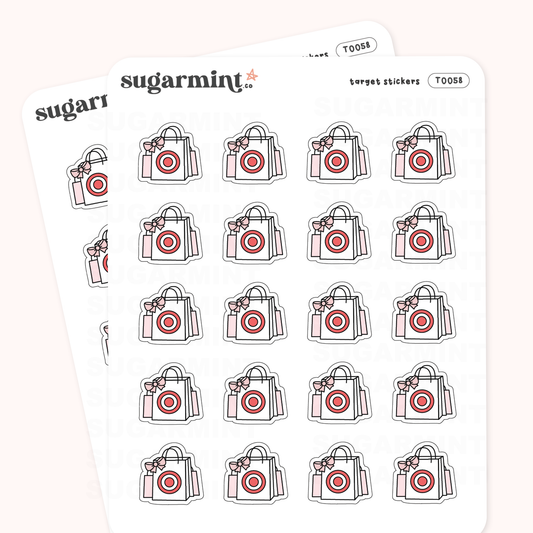 Target Shopping Bag Doodle Stickers