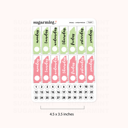 Date Covers - Watermelon