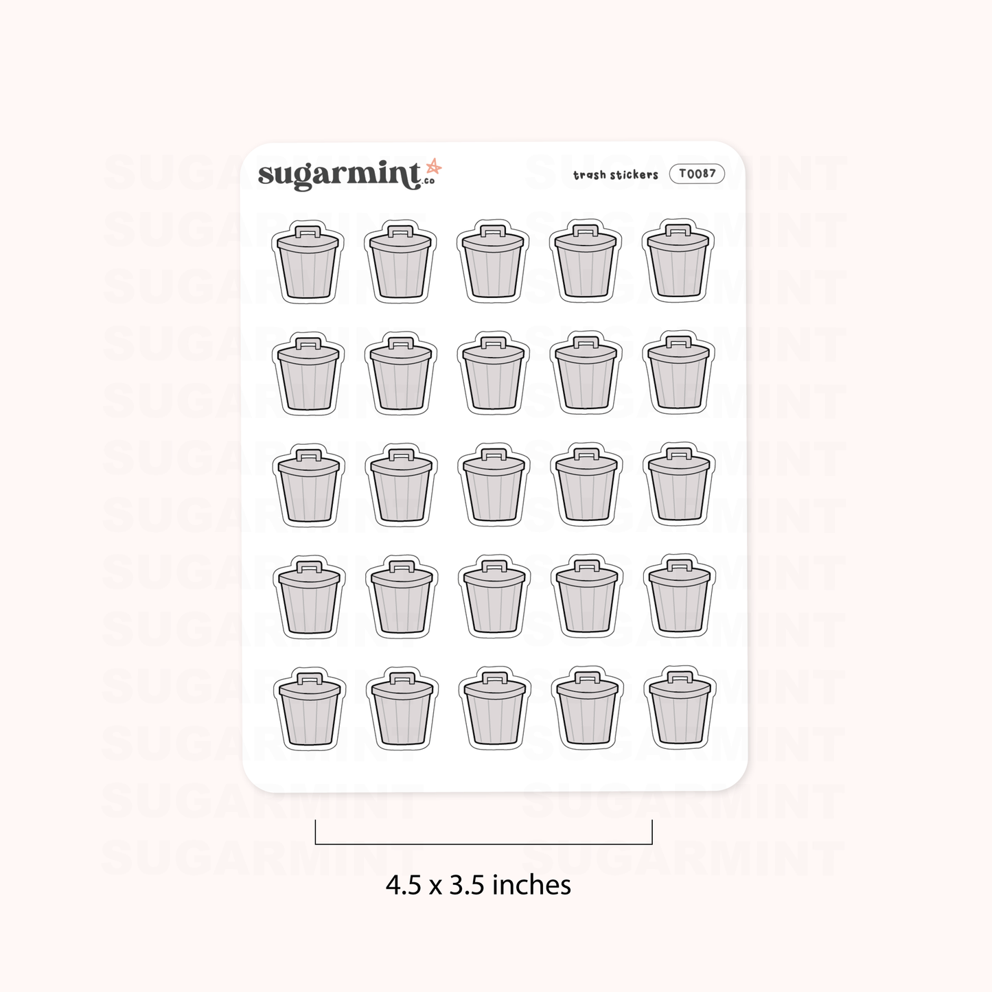 Bow Trashcan / Trash Day Doodle Tinies