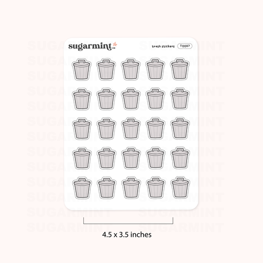 Bow Trashcan / Trash Day Doodle Tinies