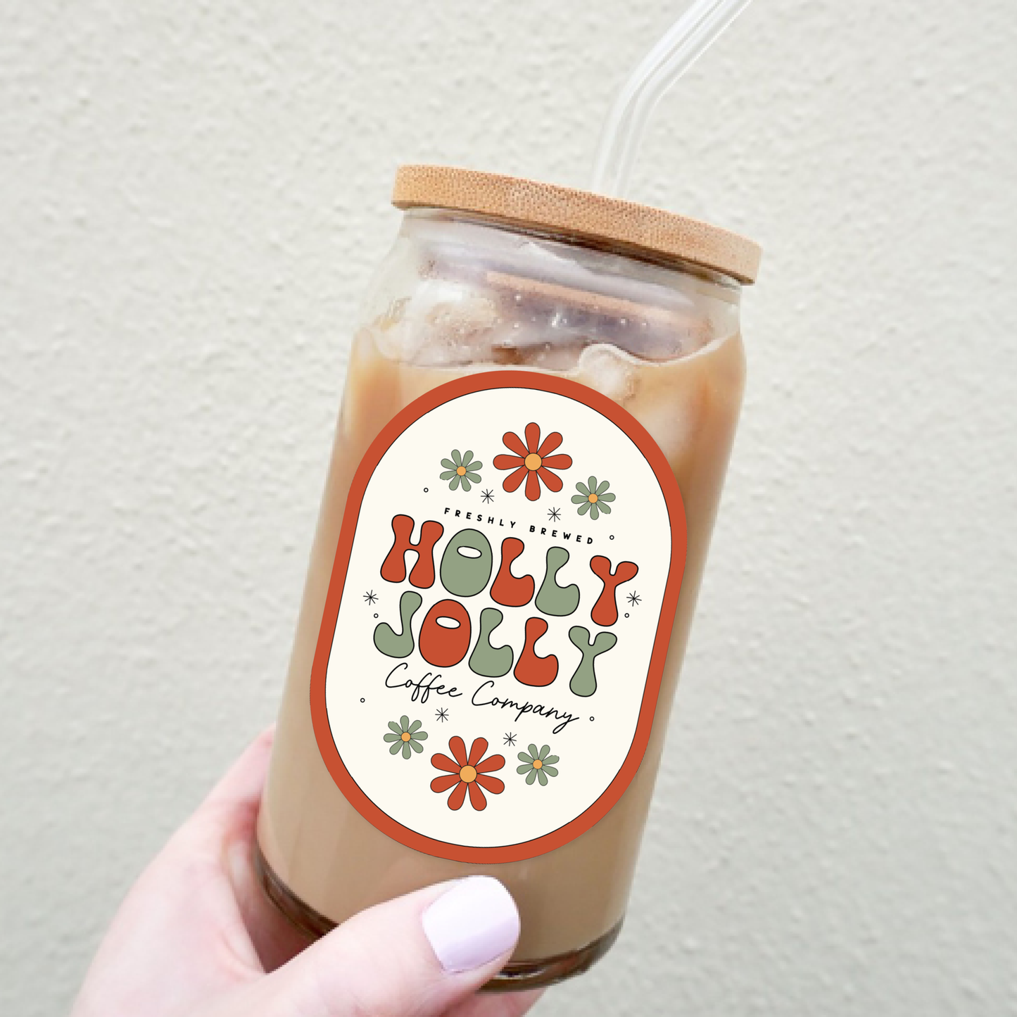 Holly Jolly Coffee Company Glossy Decal