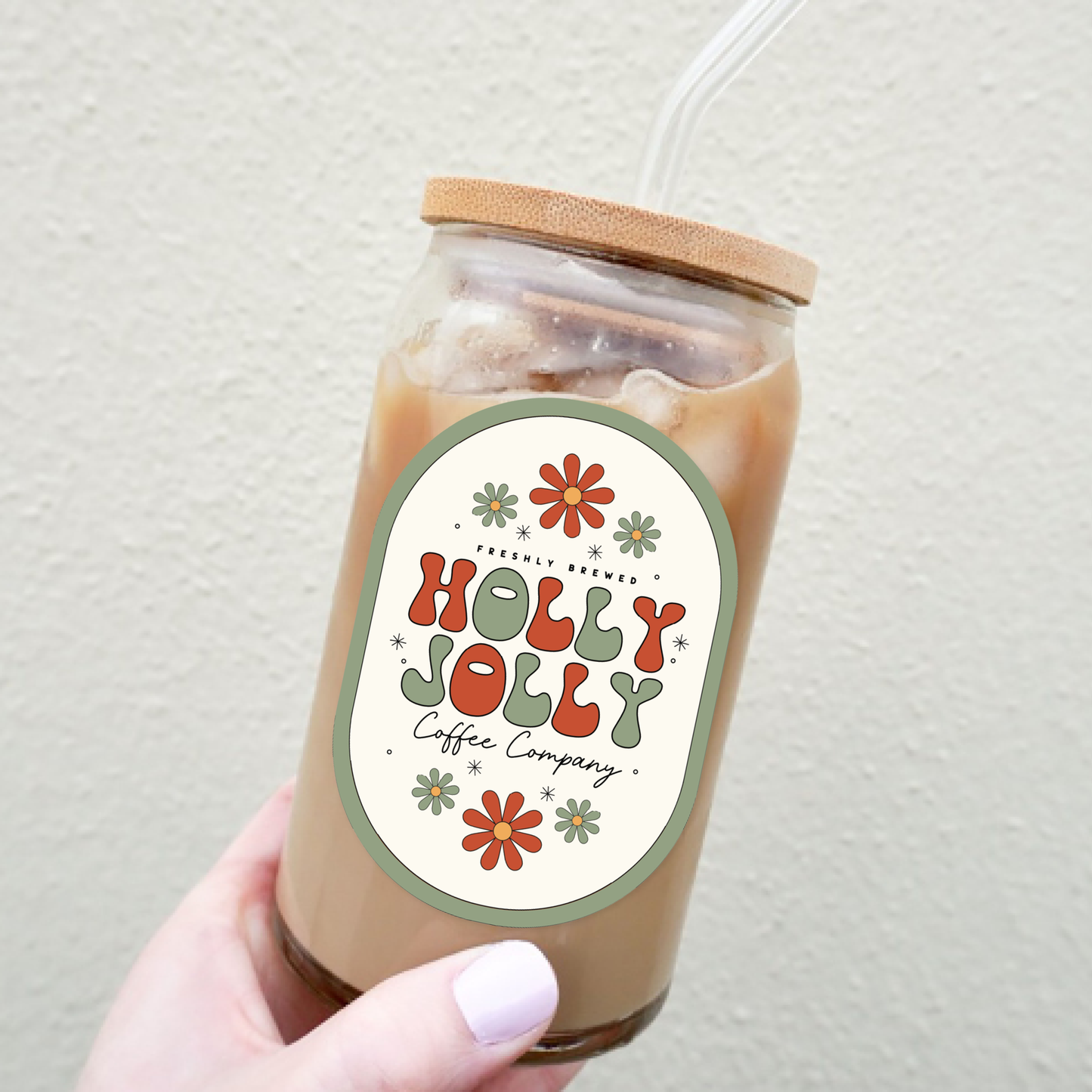 Holly Jolly Coffee Company Glossy Decal