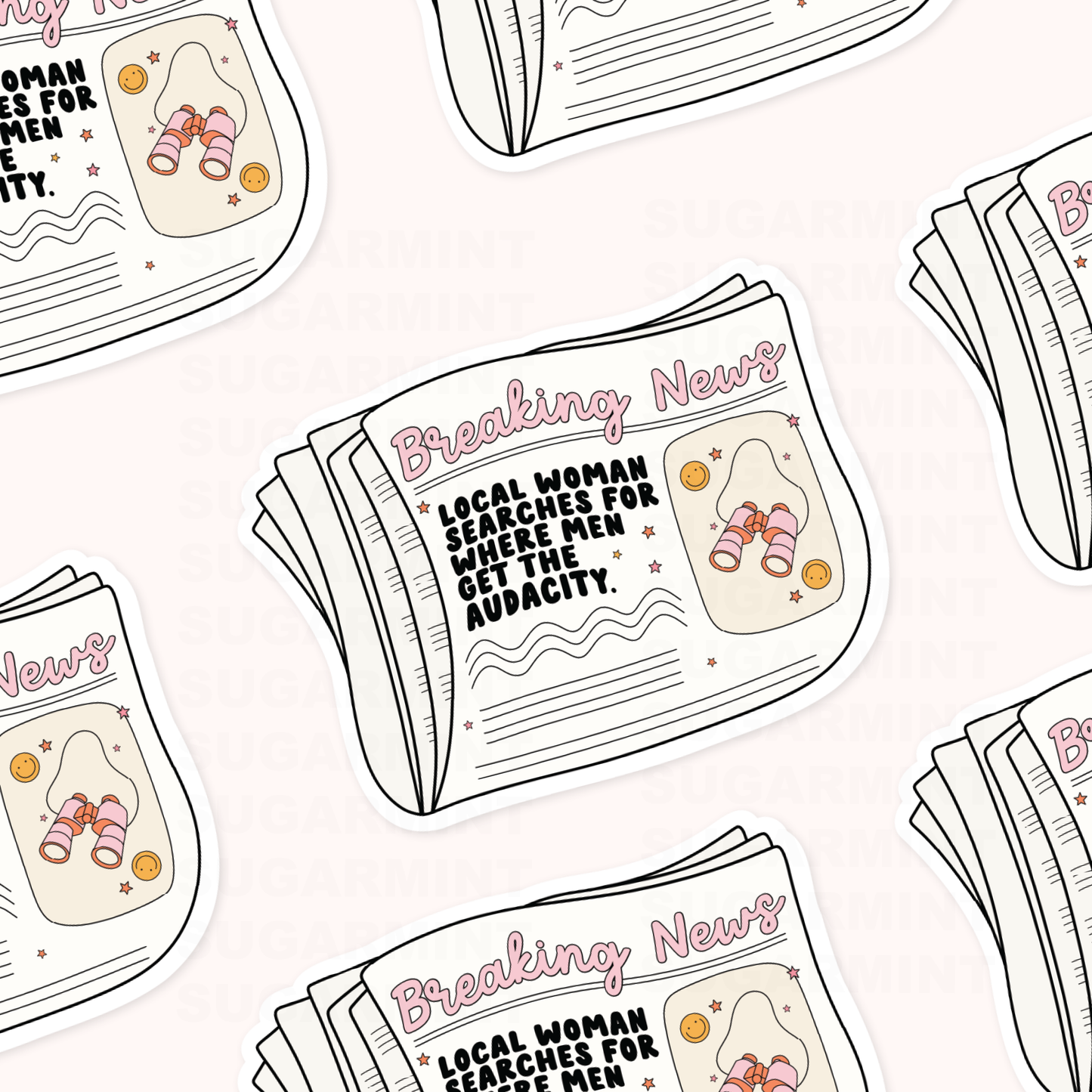 Where Do Men Get the Audacity Newspaper Waterproof Die Cut Sticker