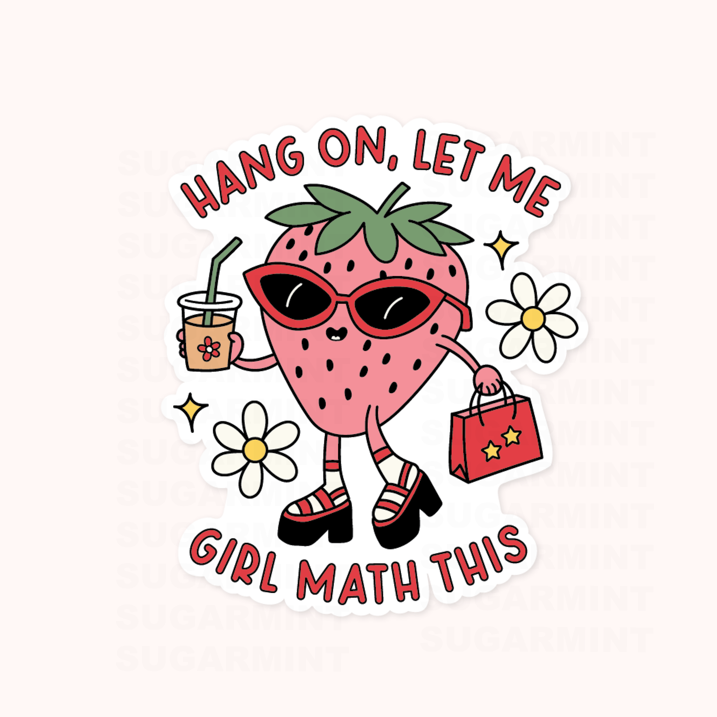 Hang On, Let Me Girl Math This Waterproof Die Cut Sticker