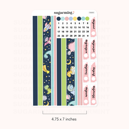 Space Dinos Washi and Date Cover Stickers