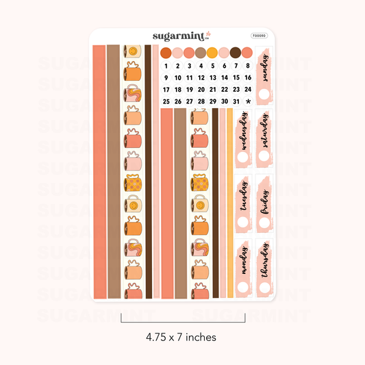 Espresso Washi and Date Cover Stickers