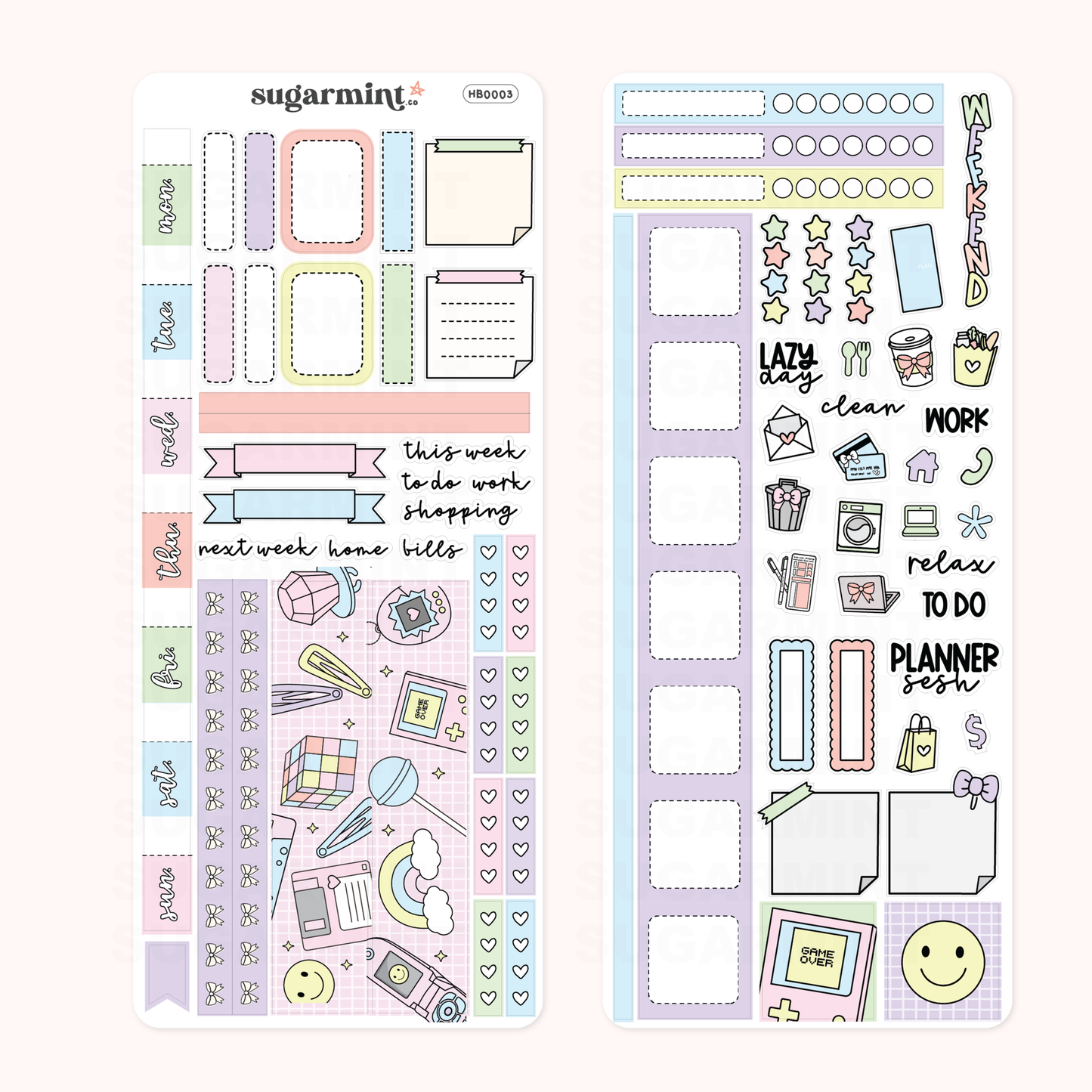 90's Baby Hobonichi Weeks Planner Sticker Kit