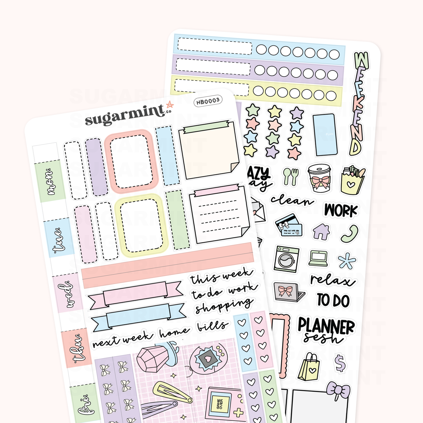 90's Baby Hobonichi Weeks Planner Sticker Kit