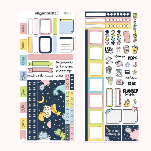 Space Dinos Hobonichi Weeks Planner Sticker Kit