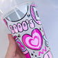 2000's Pink Doodles 24oz Cold Cup