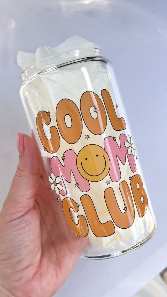 Cool Mom Club 16oz Libbey Glass Cup