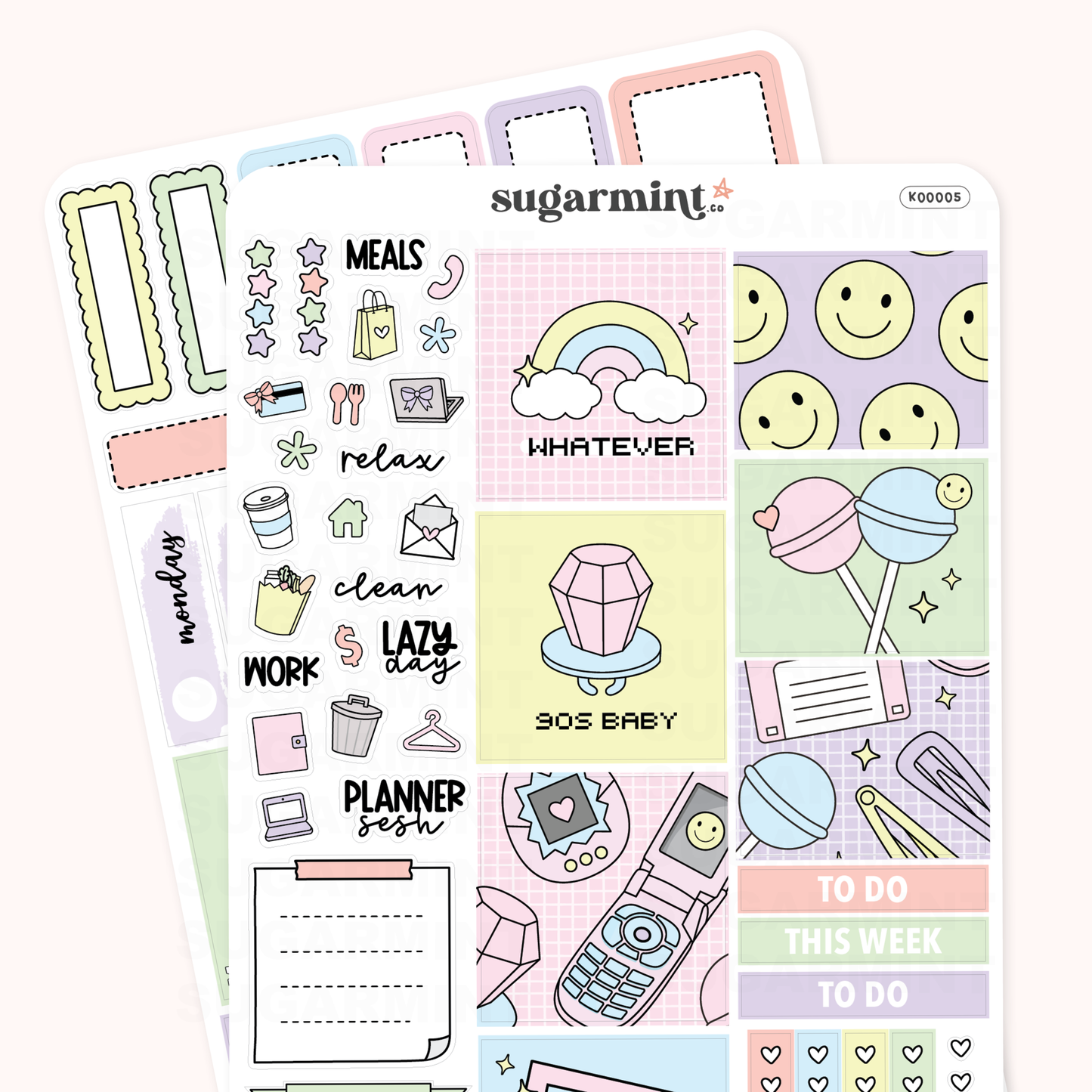 90's Baby Mini Planner Sticker Kit