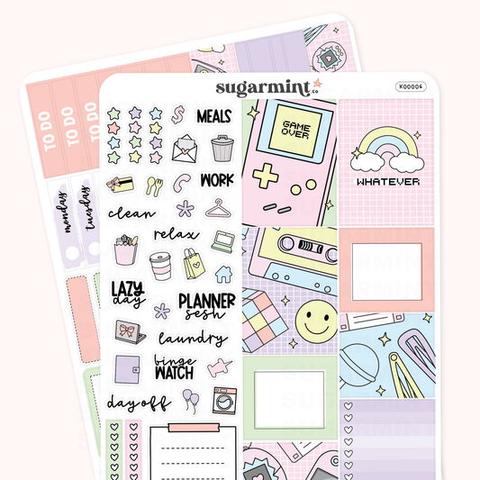90's Baby Hobonichi Cousin Planner Sticker Kit