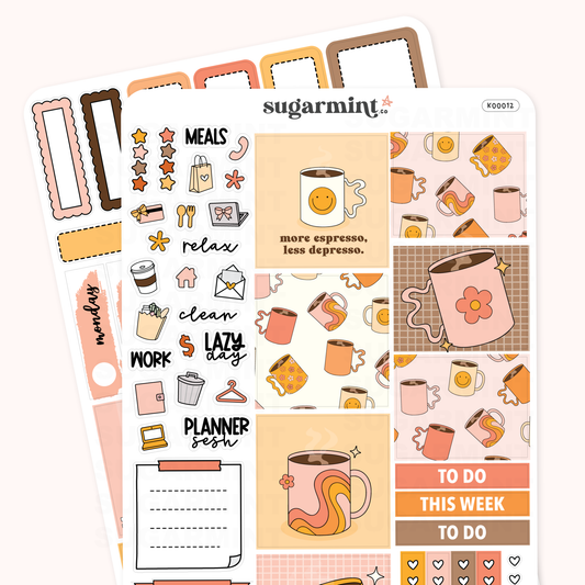Espresso Mini Planner Sticker Kit