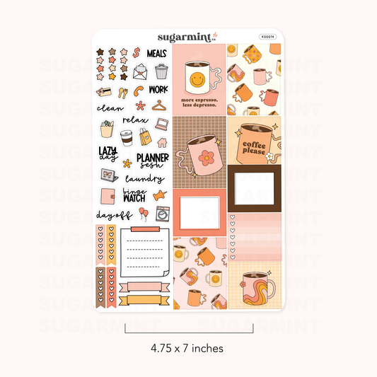 Espresso Hobonichi Cousin Planner Sticker Kit