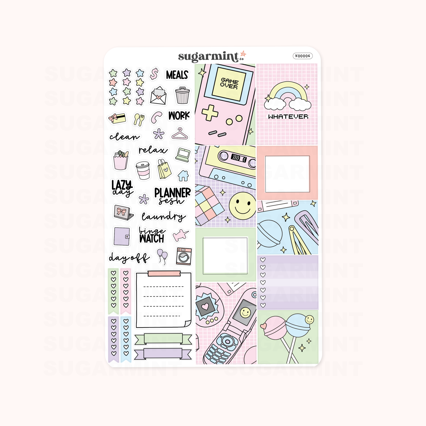 Printable 90's Baby Hobonichi Cousin Weekly Kit