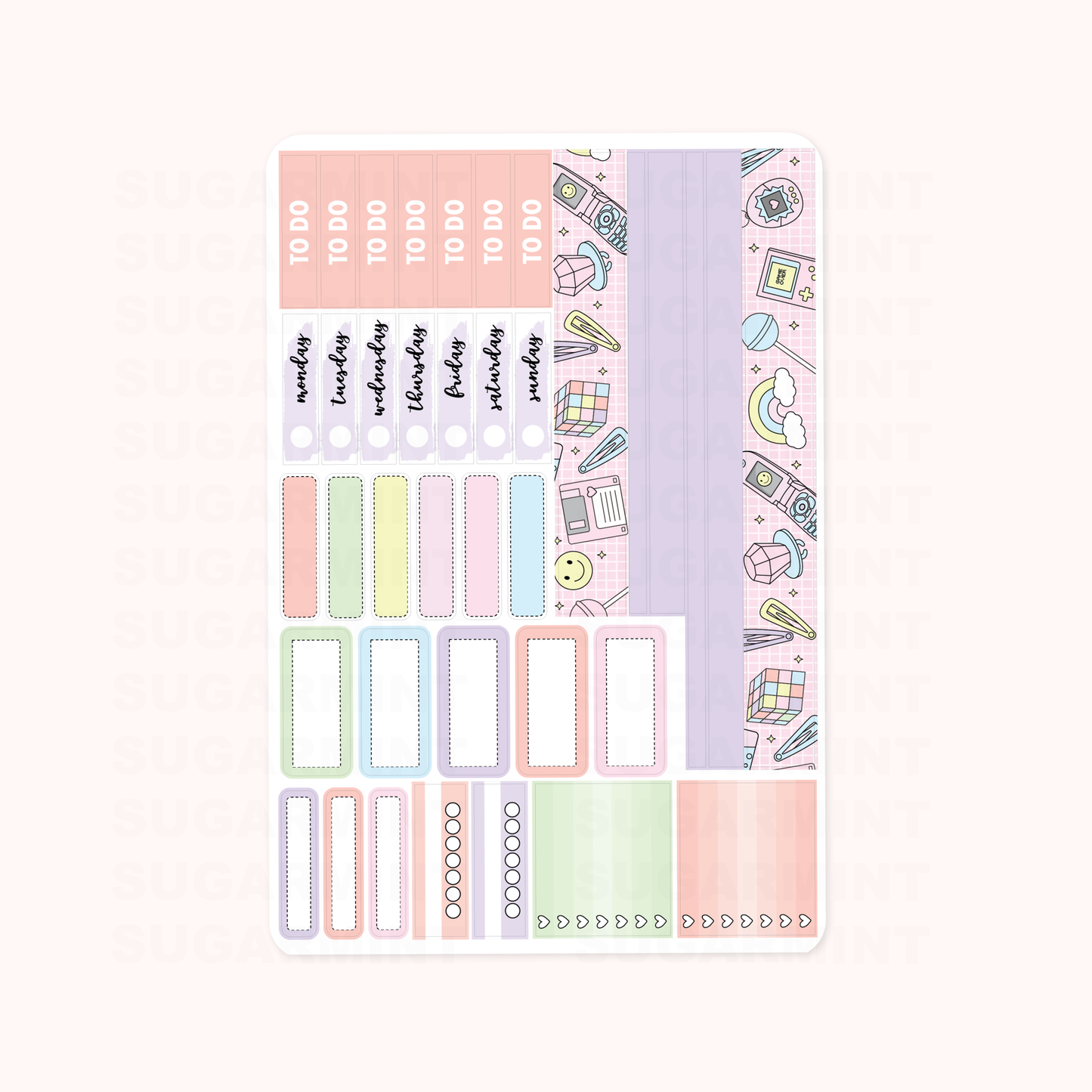 Printable 90's Baby Hobonichi Cousin Weekly Kit