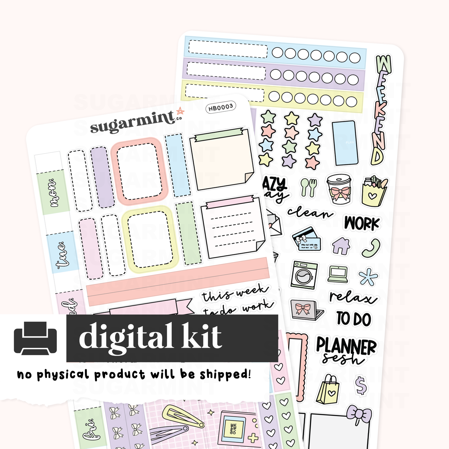 Printable 90's Baby Hobonichi Weeks Weekly Kit