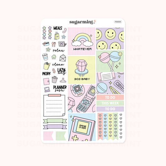 Printable 90's Baby Mini Weekly Kit
