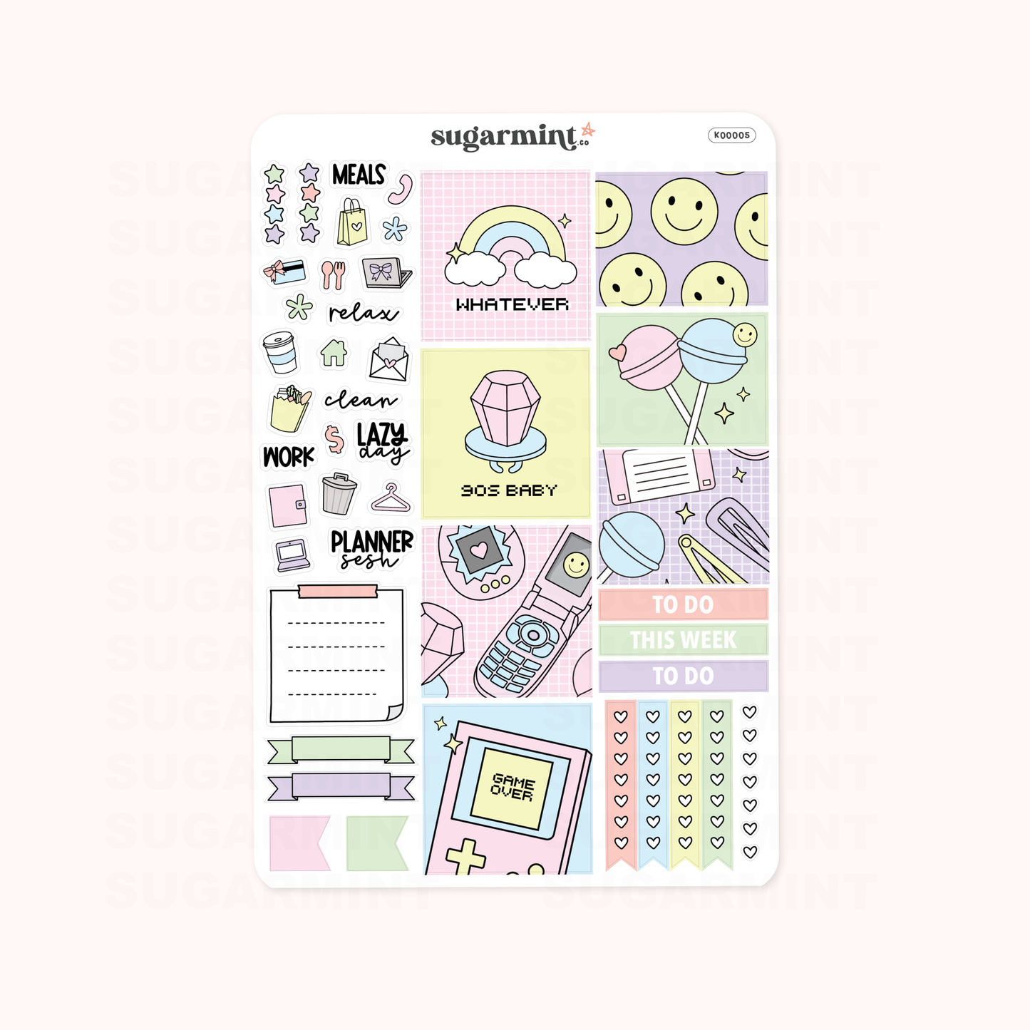 Printable 90's Baby Mini Weekly Kit