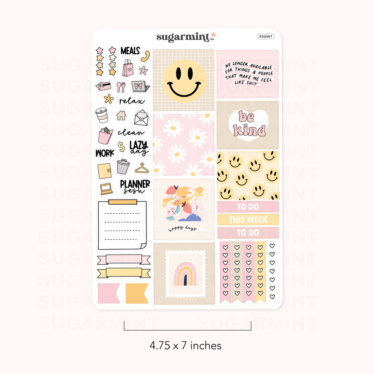 Be Kind Mini Planner Sticker Kit