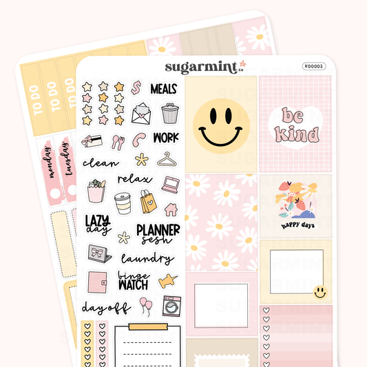 Be Kind Hobonichi Cousin Planner Sticker Kit