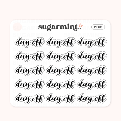 Day Off Script Stickers