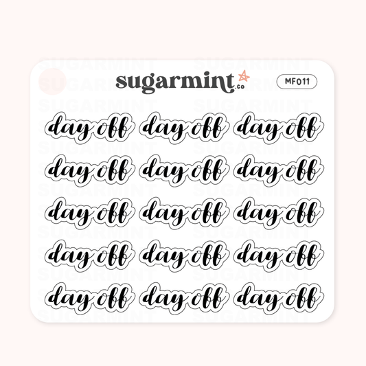 Day Off Script Stickers