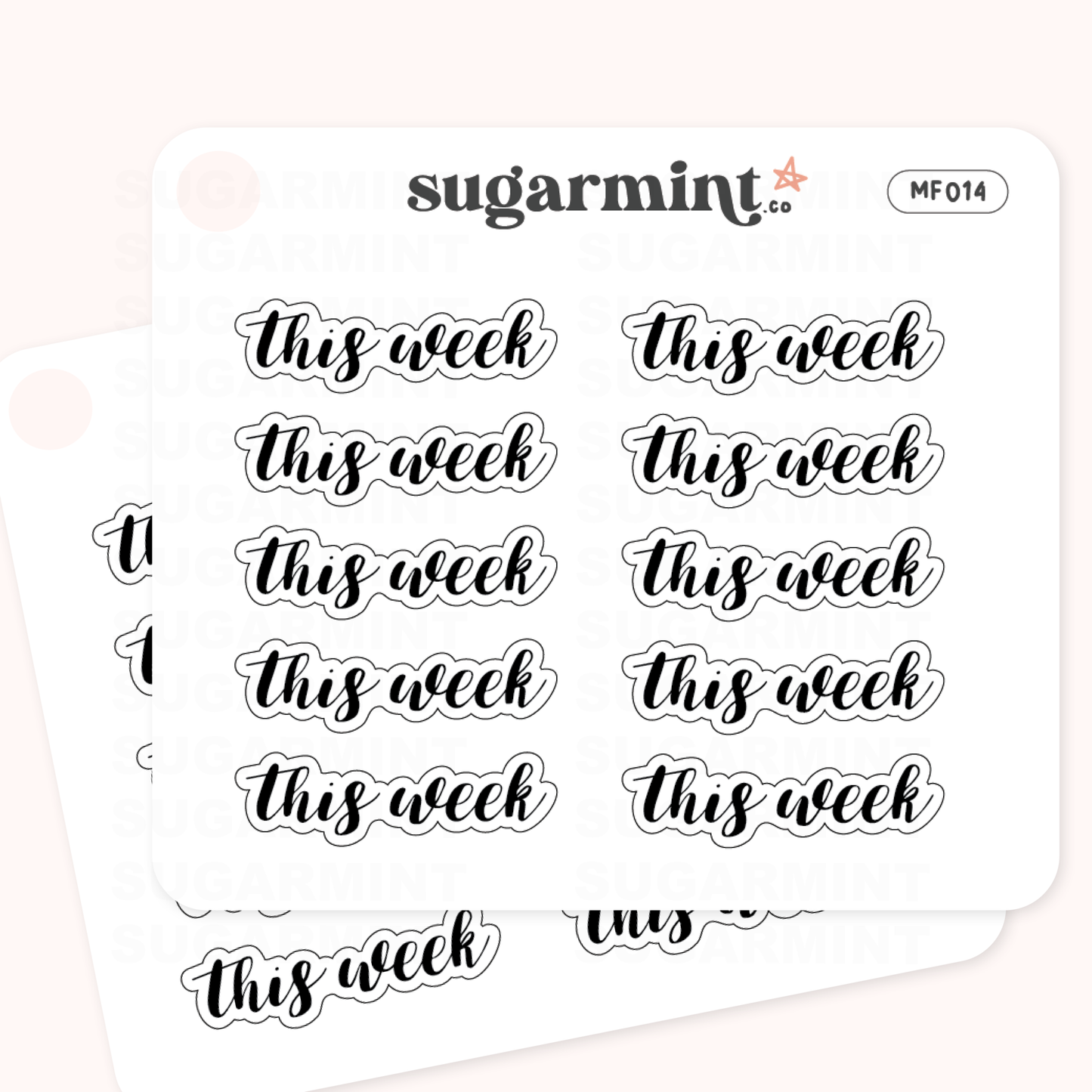 This Week Script Stickers