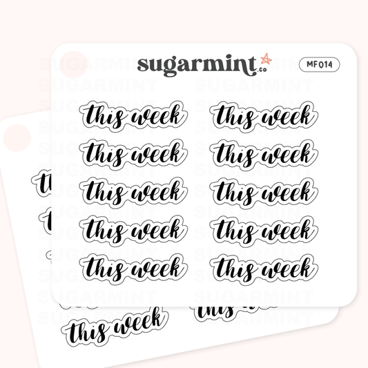 This Week Script Stickers