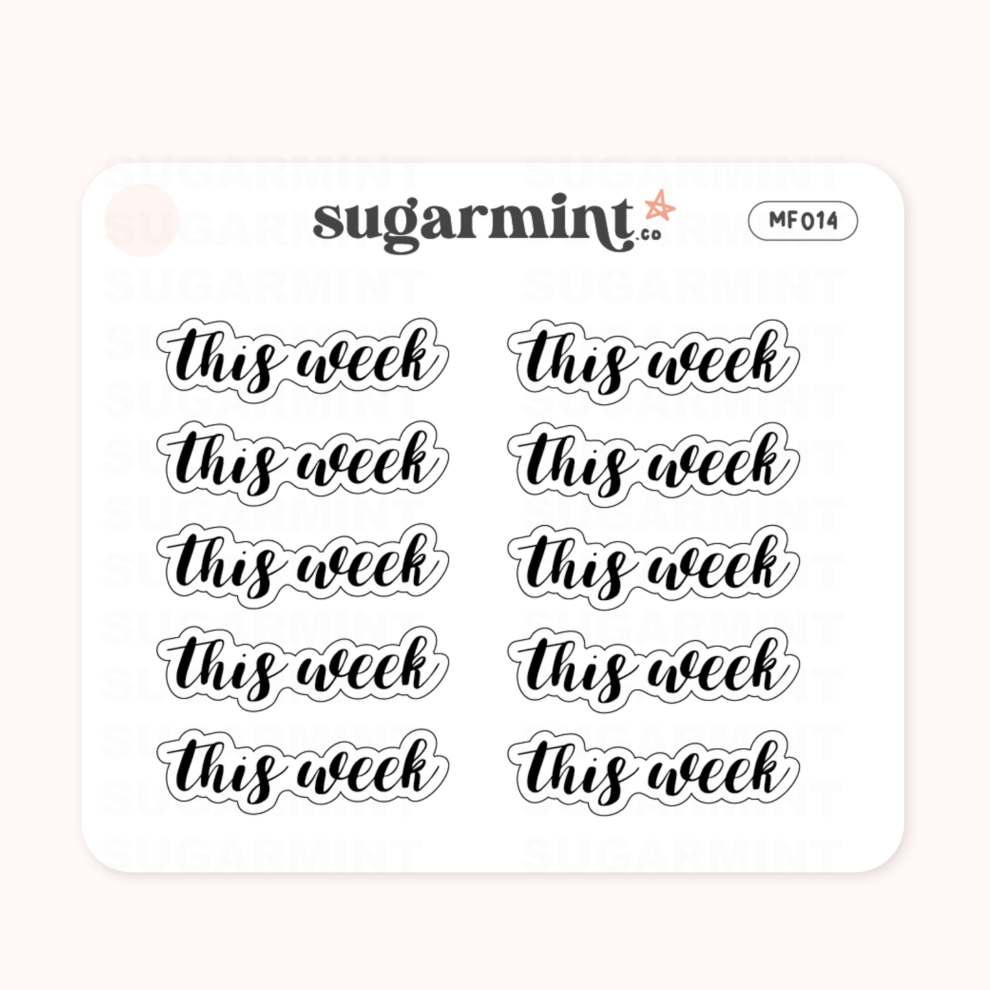 This Week Script Stickers