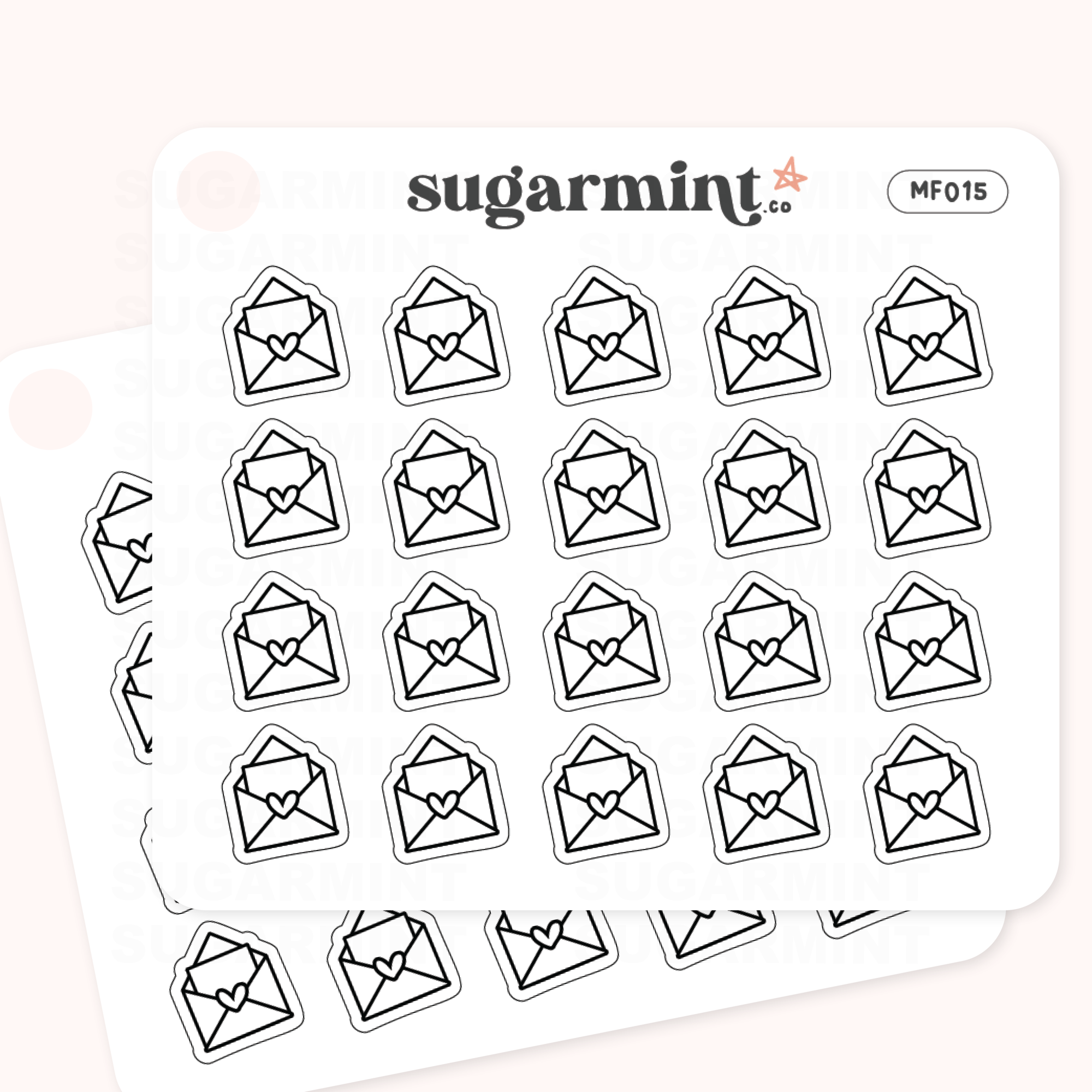 Envelope Icon Stickers – Sugar Mint