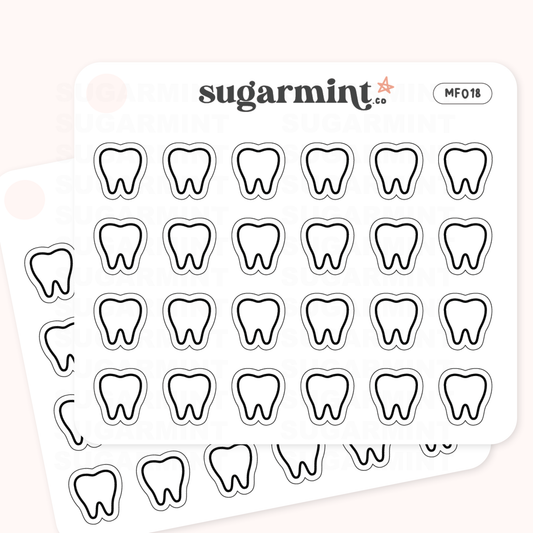 Dentist Icon Mini Functional Stickers