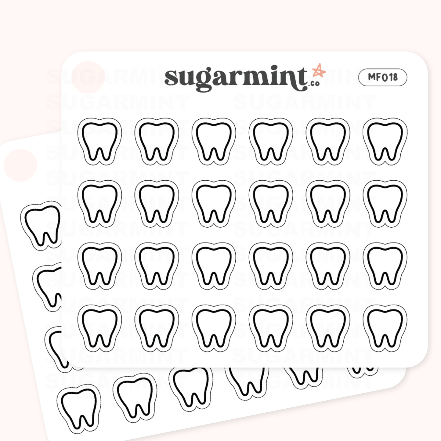 Dentist Icon Mini Functional Stickers