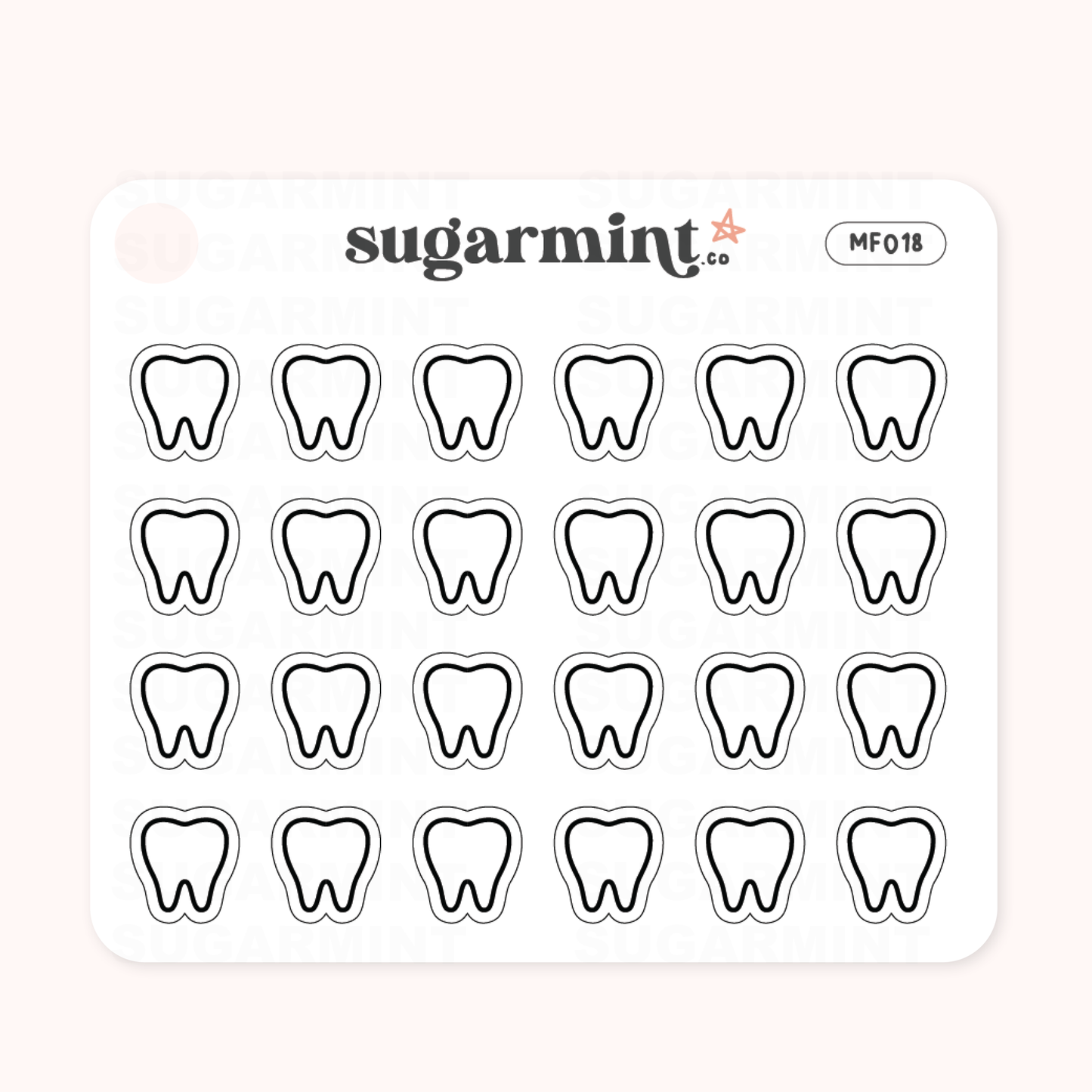 Dentist Icon Mini Functional Stickers