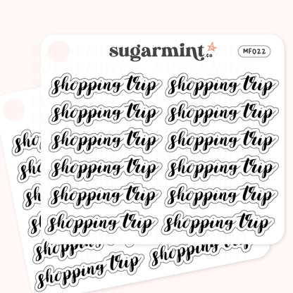 Shopping Trip Script Stickers