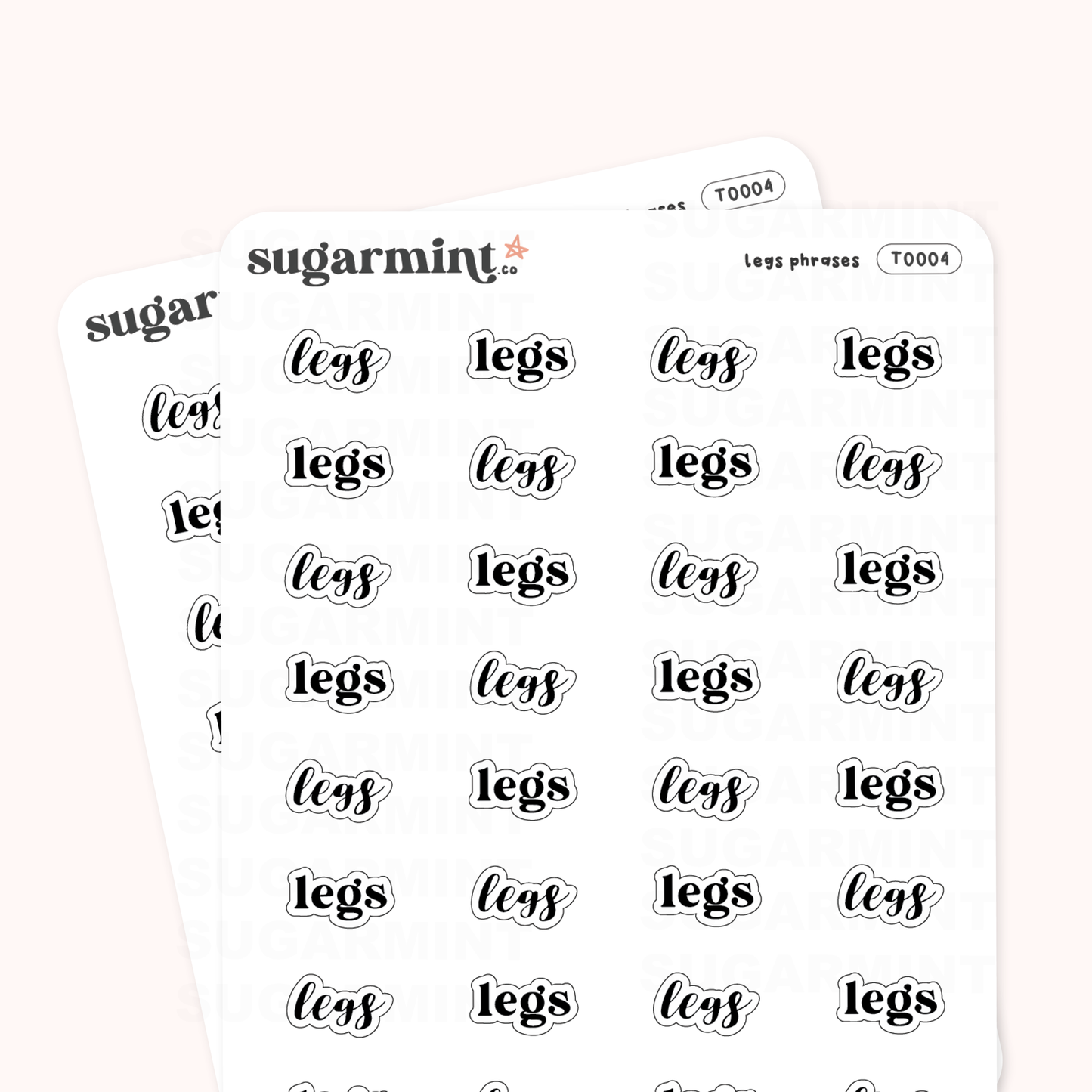 Legs Script Stickers