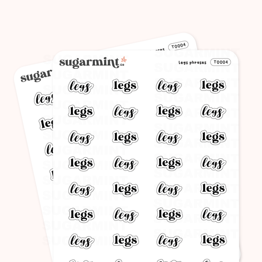 Legs Script Stickers